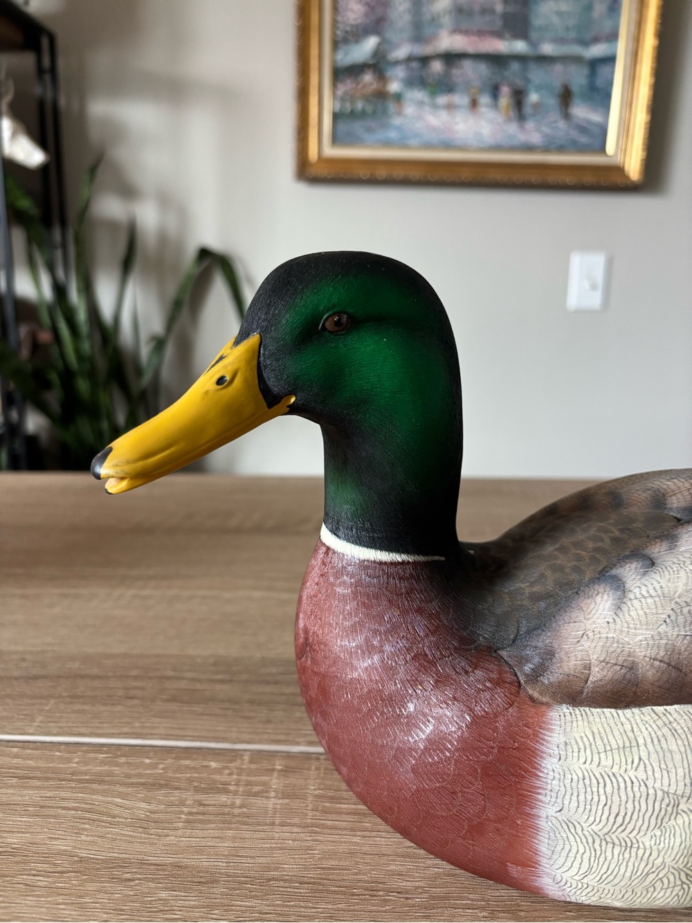 Vintage Large Danbury Mint George Kruth Mallard Duck Decoy Figurine - Picture 2 of 8